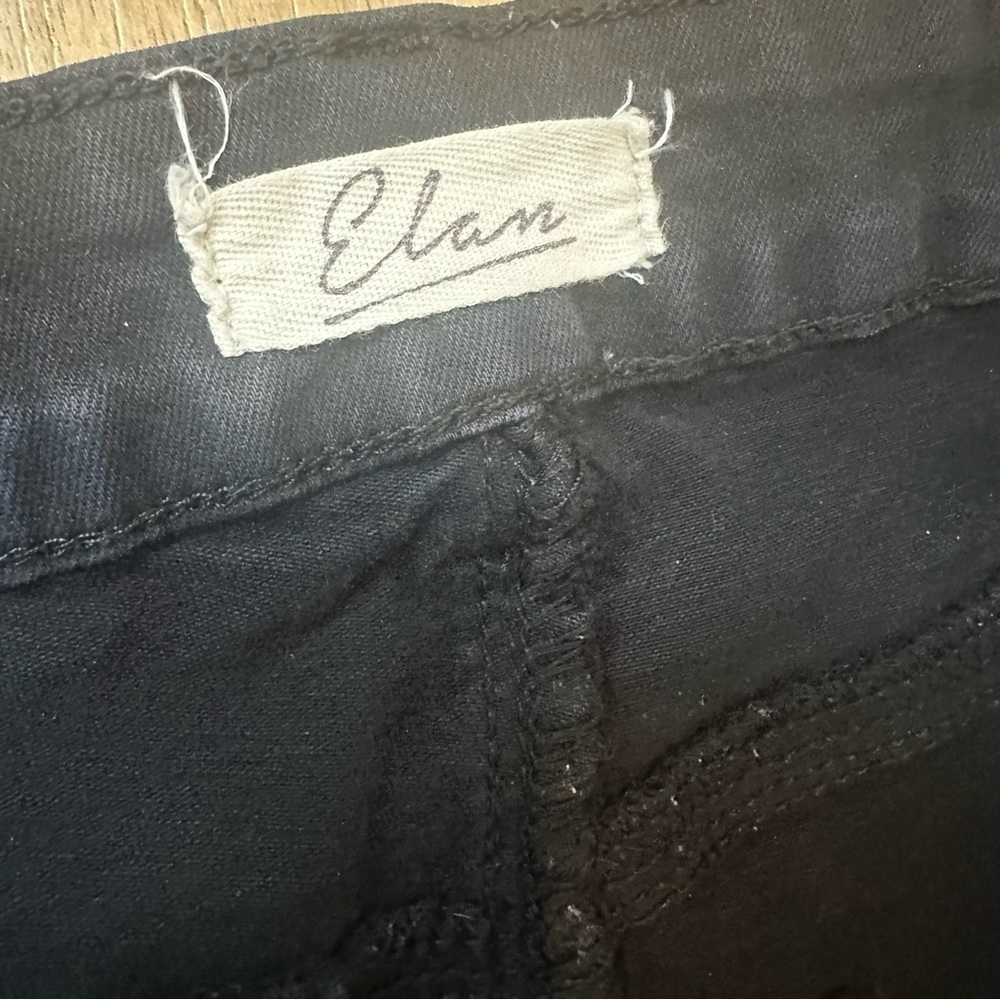 Elan Black Side Panel Rhinestone Jeans Size Large - Picture 8 of 11
